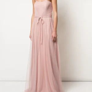 Strapless tulle long dress