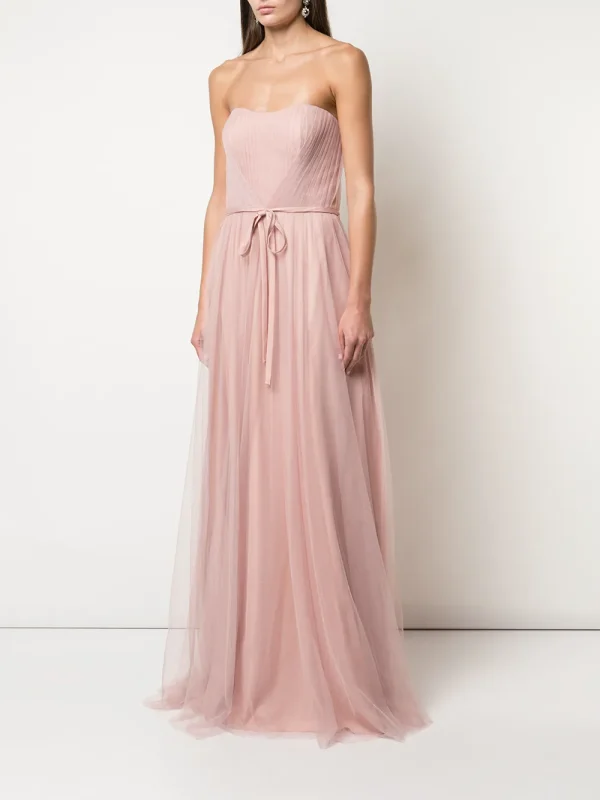 Strapless tulle long dress