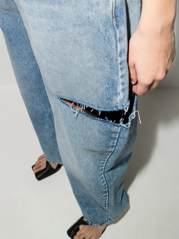 Distressed straight jeans - Image 2
