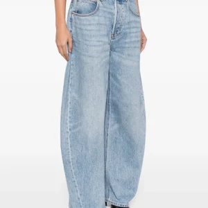 Rounded Wide Leg Jeans