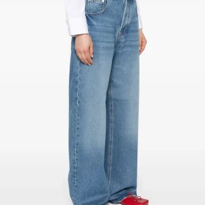 Nîmes mid-rise wide-leg jeans