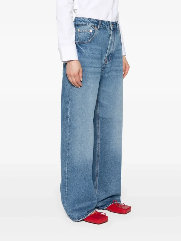 Nîmes mid-rise wide-leg jeans