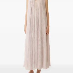 Tie-Drawstring Midi Dress