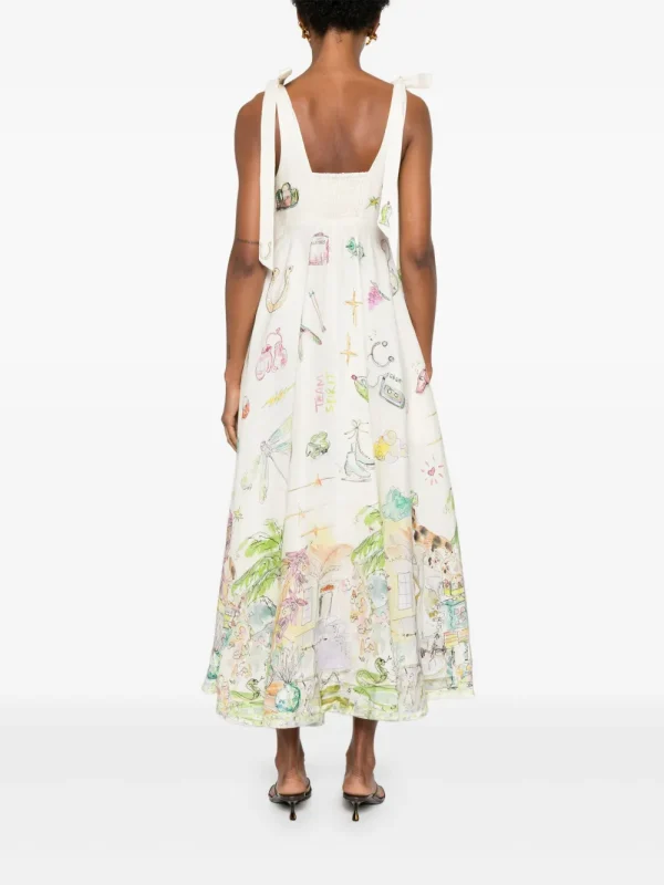 Graphic print midi dress - Image 2