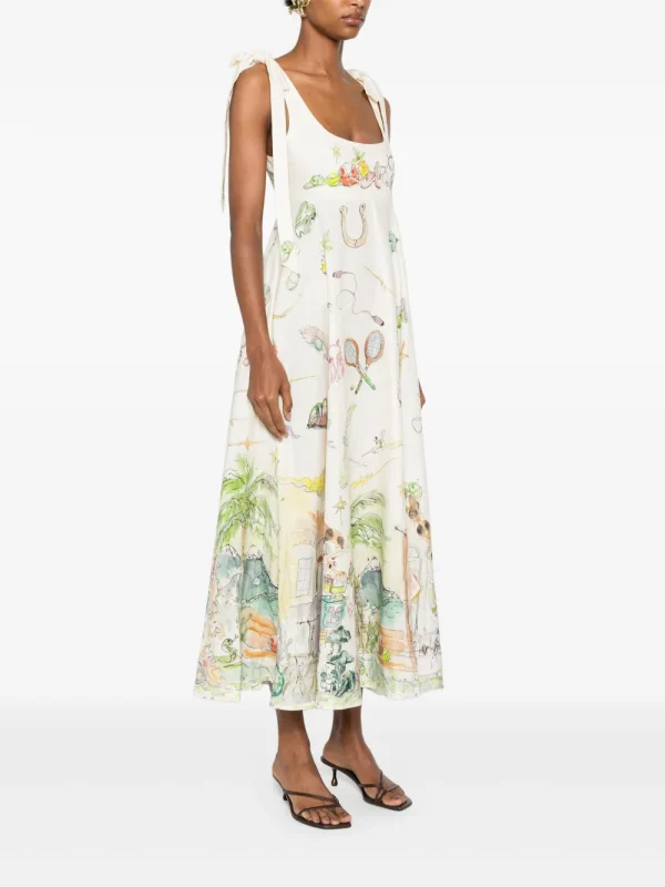 Graphic print midi dress - Image 3